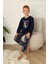 Yeni Stil Sonbahar/kış Erkek Çocuk Uzay Figür Astronot Desen Polar Pijama Takımı 4565 5
