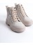 Amber Bağcıklı Fermuarlı Ortopedik Taban Kadın Bot Ckt - Krem 5
