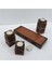 Ahşap Dekoratif Üçlü Mumluk Tealight Mum Uyumlu 3