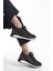 Alya Bağcıklı Ortopedik Taban Taşlı Kadın Sneaker Spor Ayakkabı Cbt - Siyah 2