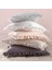 %100 Pamuklu Fırfırlı Fuşya 200X220+2*(50X70) Çift Kişilik Nevresim ve Yastık Kılıfı Seti 3