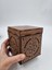 Ahşap Dekoratif Kutu Ceviz Desenli 11 cm x 11 cm x 12 cm 2