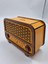Ahşap Nostaljik Radyo Kumbara Turuncu Ceviz 18 cm x 12 cm x 8 cm 1