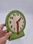 Ahşap Saatleri Öğreniyorum Montessori Eğitici Oyuncak Yeşil Renk 19 cm x 15 cm 3