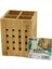 4 Bölmeli Büyük - Pencereli KARE=11X11CM Ahşap Bambu Kaşıklık Organizer (4887) 1