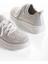 Kadın Gümüş Işıltı Taşlı Yüksek Platform Tabanlı Sneaker 5