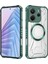 Case For Xiaomi Redmi Note 14 4g Için Manyetik Halkalı Şeffaf Akrilik Darbeye Dayanıklı Koruyucu Kılıf-Yeşili (Yurt Dışından) 1