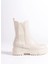 Lora Bağcıksız Lastikli Ortopedik Taban Kadın Bot Ckt - Krem 6