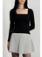 Çerçeve Yaka Kaşkorse Bluz Siyah 1