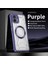 Case For Nothing Phone 2 Için Manyetik Halkalı Şeffaf Akrilik Darbeye Dayanıklı Koruyucu Kılıf-Mor (Yurt Dışından) 1