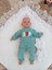 Yenidoğan Wool Yün Kumaş Taç Nakışlı Güpür Duvaklı Fiyonk Prizma Taş Unisex Kundak Bebek Battaniyesi Pembe 4