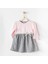 Meow Bebek Elbise Takım Pink Grey 1