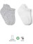 2'li Sneakers Kaymaz Basic Penye Çorap BS20103 Gri Beyaz 1