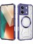 Case For Xiaomi Redmi Note 13 5g Için Manyetik Halkalı Şeffaf Akrilik Darbeye Dayanıklı Koruyucu Kılıf-Mor (Yurt Dışından) 1