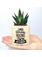 Kişiye Özel Love Reading Temalı Küp Saksı ve Haworthia Sukulent - MK06 1