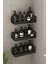 3 Lü Banyo Düzenleyici Organizer Şampuanlık Havlupan Askısı Havluluk Siyah Banyo Duş Mutfak Rafı 4