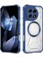 Case For Oneplus 13 Için Manyetik Halkalı Şeffaf Akrilik Darbeye Dayanıklı Koruyucu Kılıf-Mavi (Yurt Dışından) 1