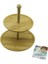 Yuvarlak 2 Katlı Ahşap - Bambu Servis Sunum Tahtası Çap: 20CM -- ÇAP:25CM (4887) 1
