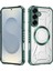 Case For Samsung Galaxy S25 Için Manyetik Halkalı Şeffaf Akrilik Darbeye Dayanıklı Koruyucu Kılıf-Yeşili (Yurt Dışından) 1