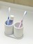 Modern Banyo Düzenleyici V2 - Diş Fırçalık Seti - Ikili Set - Beyaz - 10CM 3