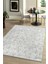 Gri Desenli Peluş Saçaklı Kaymaz Halı, Yıkanabilir, Antre ve Hol Kullanımı Için 1