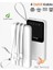 Lkp-24 10000MAH 2xusb, Dahili Micro,type-C Lightning Kablo LCD Güç Götergeli Powerbank 5