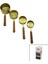 4pcs Gold Metal Ölçü Kaşık Set Otantik Ağaç Kulp 1cup: 250ML - 1/2 Cup: 125ML - 1/3 Cup: 80ML - 1/4 Cup: 60ML (4887) 1
