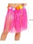 Yetişkin ve Çocuk Uyumlu Pembe Renk Püsküllü Hawaii Luau Hula Etek 40 cm - Lisinya 1