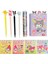 Kuromi Sanrio 10 Parça Set Uçlu Kalem Rulo Sticker Mini Sticker Defter Not Defteri Anahtarlık Hediyeli 1