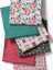 %100 Pamuk Saten Kumaş Panel – 6 Desenli Dijital Baskılı Tek Parça Patchwork Kumaş | 140 G/m², 155×100 cm 3