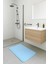 Mavi 40X60 cm Şık Banyo Paspası Kaymaz Tabanlı Su Emici Kare 1