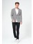 Erkek Slim Fit Blazer Ceket Gri Siyah Desenli 7