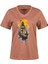 Alone Baskılı V Yaka Kadın T-Shirt 413 5