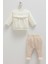 Mıddle Castle Roba Fırfırlı Kadife Alt Üst Takım - Caramell - TKK2142 - Bej - 3 - 6 Ay - TKK2142-BEJ-3 - 6 Ay Bej 1
