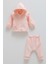 Tıny Lace Kapüşonlu Ikili Alt Üst Takım - Caramell - TKK1890 - Pembe - 6 - 9 Ay - TKK1890-PEMBE-6 - 9 Ay Pembe 1