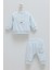 Star Poınt Cep Detaylı Kadife Alt Üst Takım - Caramell - TKE2156 - Mavi - 6 - 9 Ay - TKE2156-MAVI-6 - 9 Ay Mavi 1