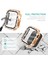 Apple Watch Seri 10 & 11 UYUMLU(46MM) Temperli Cam+Ekran Koruyucu Elmas Detaylı Kılıf 4