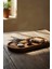 Doğal Ahşap Stant Oval Sunum ve Servis Tepsisi Yağdanlık Altlığı (21X11 Cm) 2