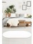 Yumuşak Peluş Oval Post, Yıkanabilir, Kaymaz Taban, Tavşan Tüyü, En 60 Cm, Beyaz 4