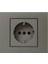 Grano Antrasit Topraklı Priz + Çerçeve Ogatp 2