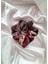 Kadın Bordo Siyah Desenli Tül Toka – Tekli Lastik Model Scrunchie 1