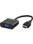 Hdmı To VGA F Çevirici 1080P Siyah HDX2020 1