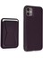 iPhone 11 Kılıf Hd Deri Luxury Magnet Kartvizitli Kapak - Derin Mor 2