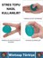 Ergonomik Stres Egzersiz Rehabilitasyon Fizyoterapi Silikon El Bilek Parmak Güçlendirme Topu 4lü Set 2
