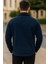 Erkek Polo Yaka Düğmeli Polar Sweatshirt Reglan Kol 2