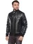 Asensio Hakiki Deri Erkek Siyah Ceket-Mont 1