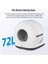 CB002 Kameralı Akıllı Otomatik Kedi Tuvaleti, App ile Uzaktan Kontrol, 72LT Hazne, 7lt Çöp Haznesi 6
