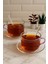 6'lı Borosilikat Cam Tabaklı ve Kaşıklı Sof Elegance Çay ve Kahve Kupası 330 ml 3