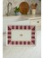 Çizgili Desenli Servis Tepsisi 38X28X3,5 Cm, Bordo 1