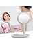 Kedi Kulaklı Telefon Standlı Yuvarlak Dokunmatik LED Ayarlı Masa Üstü Makyaj Aynası (4887) 1